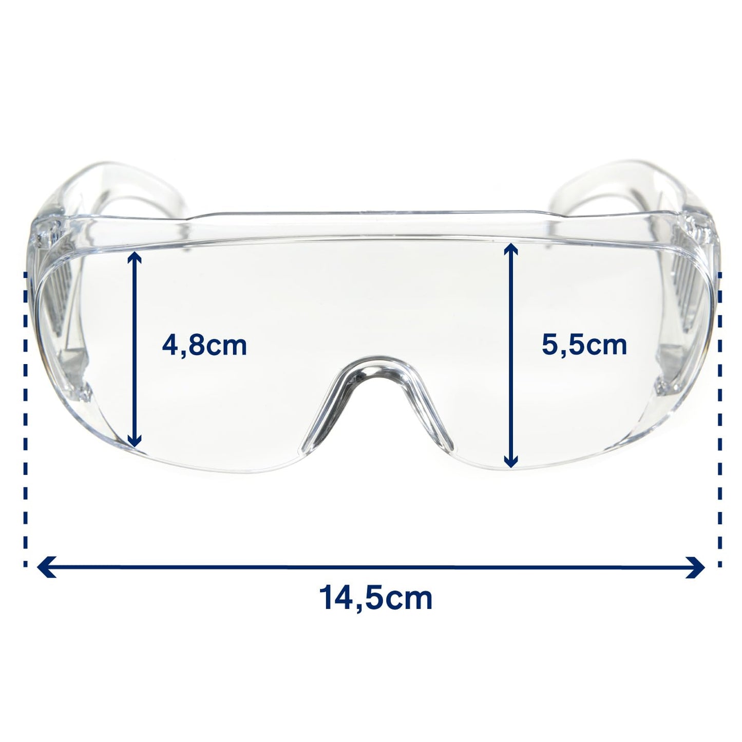 Dräger Safety Over Glasses X-pect 8110 Robust Eye Protection Goggles - Ideal Safety Glasses for Construction, Laboratory, Cycling Glasses, Safety Goggles for Mining, DIY, Healthcare - 1 Pair