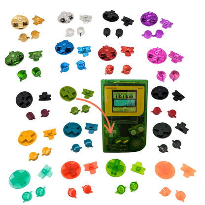 Buttons Keypads for Original Game Boy DMG - GB Gameboy A & B Buttons, D-pad and On/Off Switch (No silicone button pads)