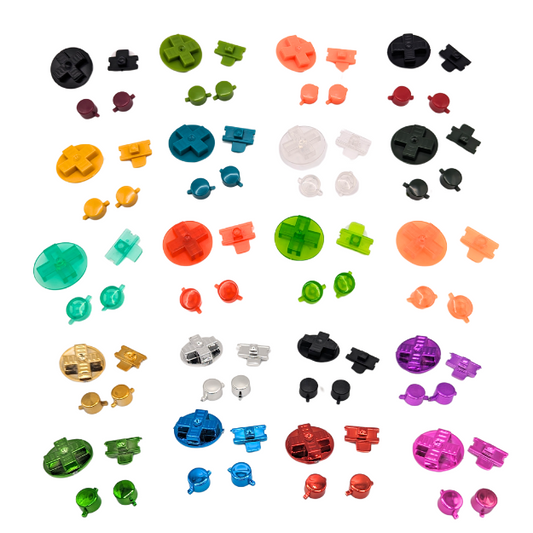 Game Boy DMG Button Set Replacement – D-Pad, A/B & Power Switch - 22 Colours