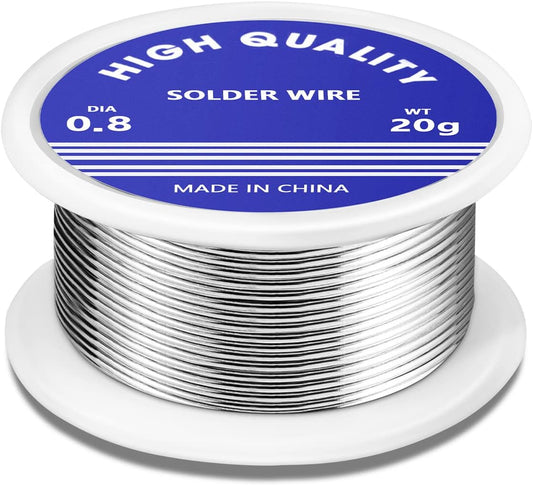 Solder Wire,0.8mm Soldering Wire Lead Free Sn99.3 Cu0.7 with Rosin Core for Electronic Electrical Soldering Components Repair and DIY. (20g)