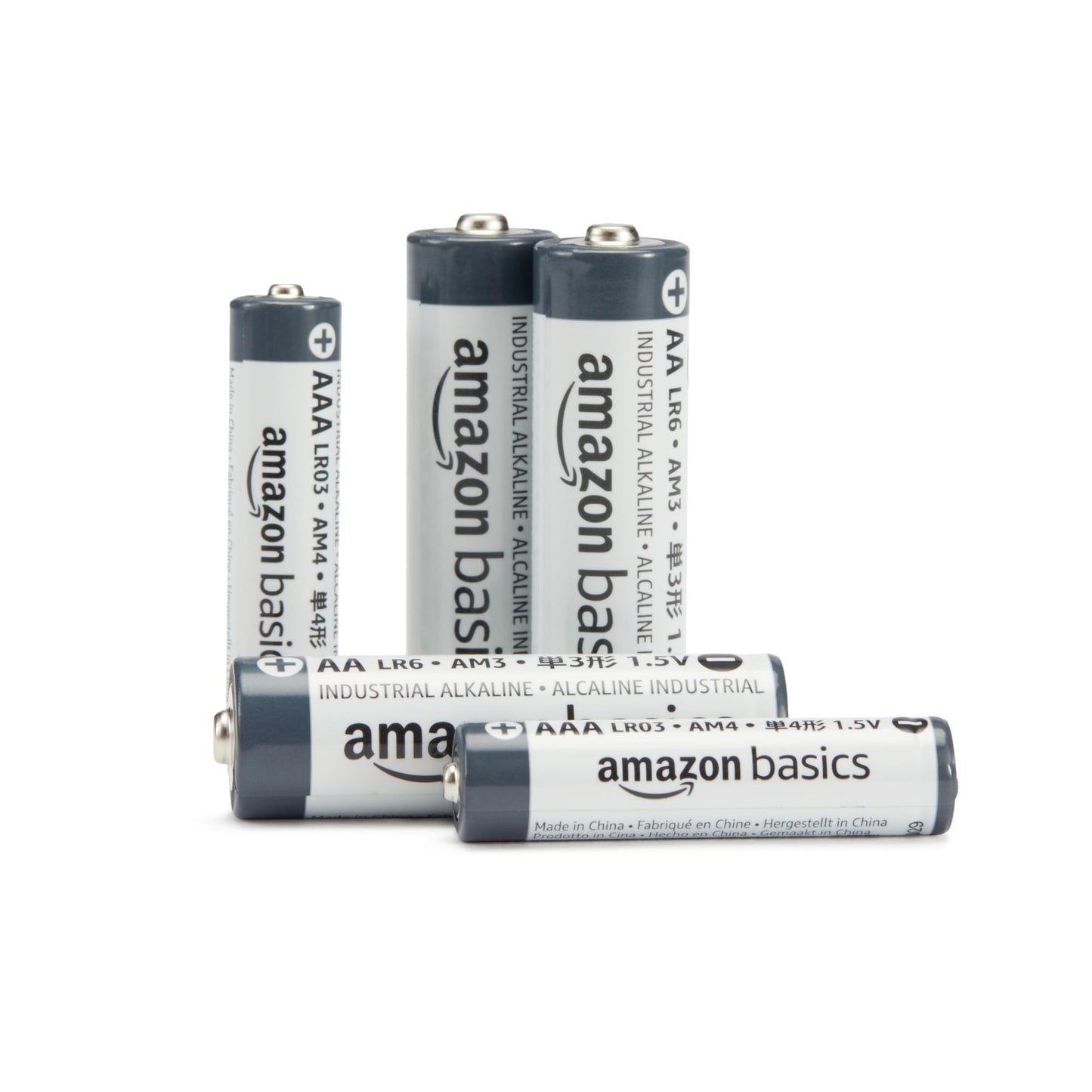 Amazon Basics AA Alkaline Batteries, Industrial Double A, 5-Year Shelf Life, 40-Pack