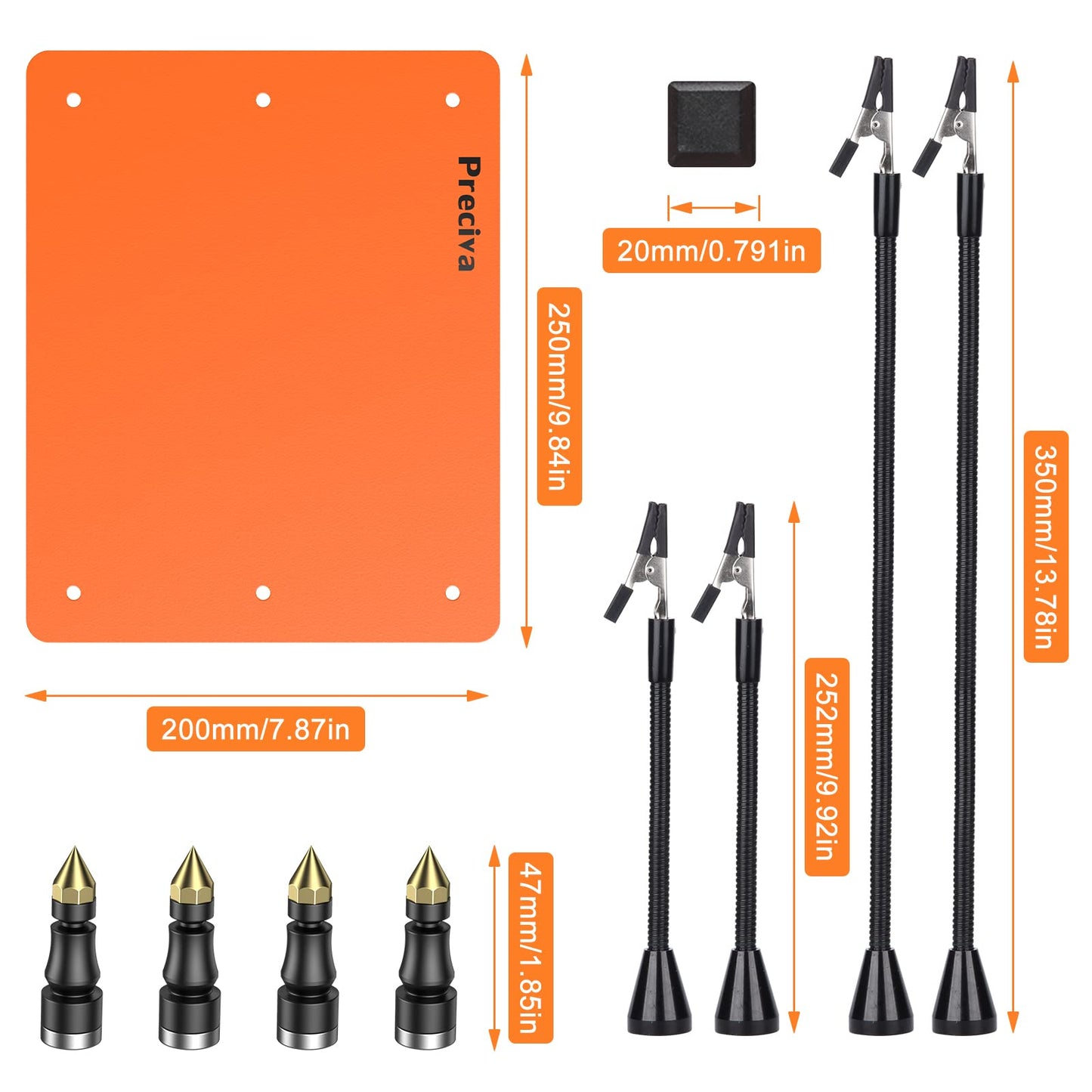 Magnetic Helping Hands Soldering, Preciva Welding Third Hand Tool, Flexible Solder Holder Soldering Auxiliary Clamp with Adjustable Soldering Clips, Solder Stand for Soldering, Repair, Crafts