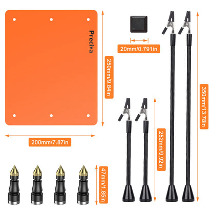 Magnetic Helping Hands Soldering, Preciva Welding Third Hand Tool, Flexible Solder Holder Soldering Auxiliary Clamp with Adjustable Soldering Clips, Solder Stand for Soldering, Repair, Crafts