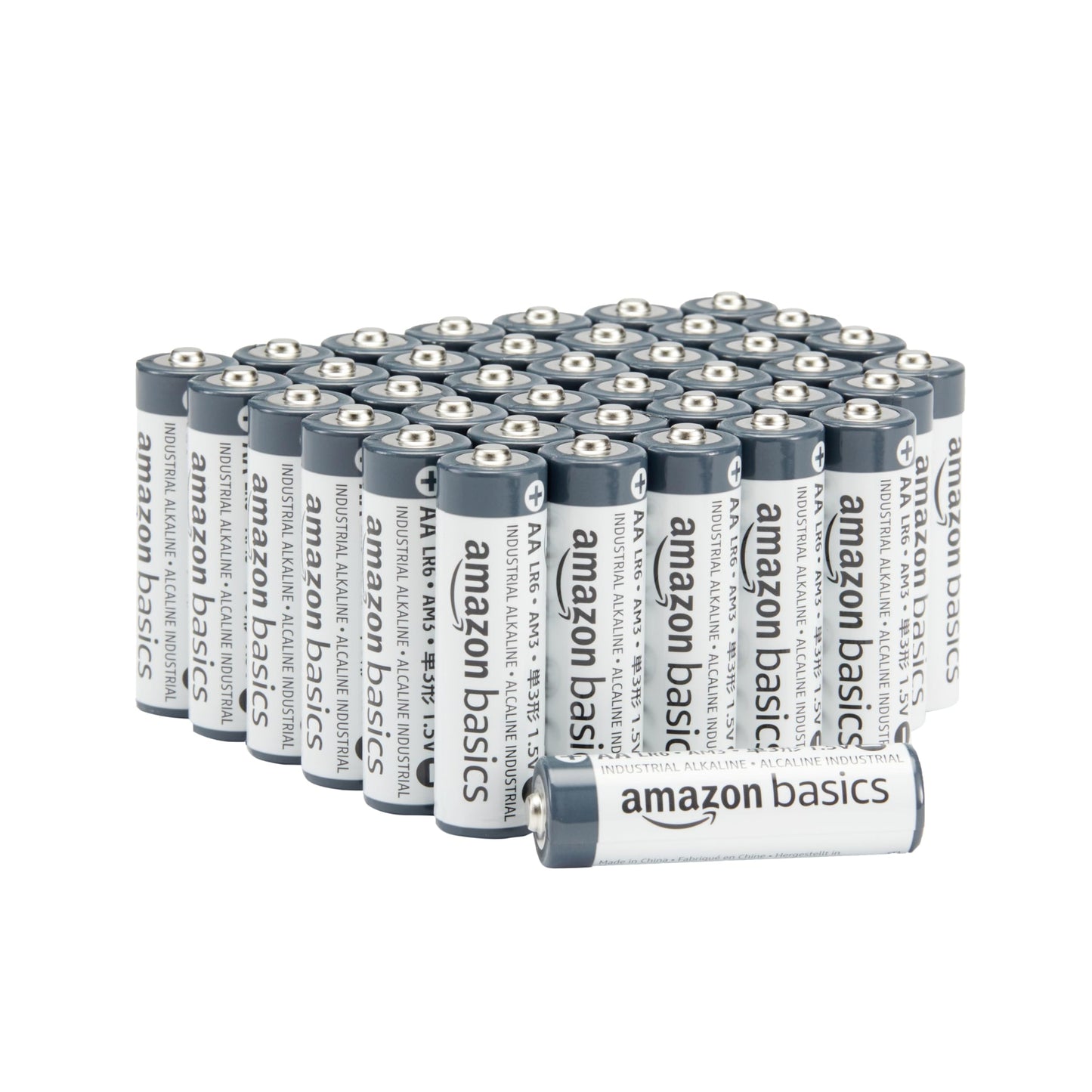 Amazon Basics AA Alkaline Batteries, Industrial Double A, 5-Year Shelf Life, 40-Pack