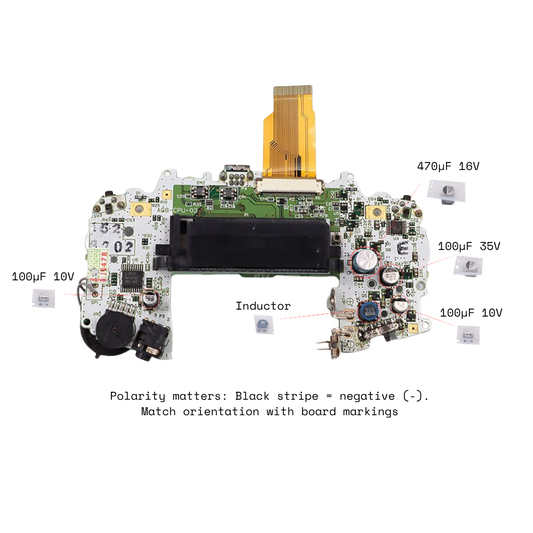 Game Boy Advance Inductor & Capacitor Kit (AGB-001) – Fix Power & Sound Issues