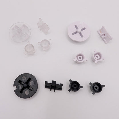 Game Boy Pocket Replacement Button Set – D-Pad, A/B & Power Switch (Black, White, Clear) GBP