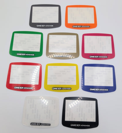 Game Boy Advance Screen Lens Replacement Cover - 10 Colours incl. Original Dark Grey GBA