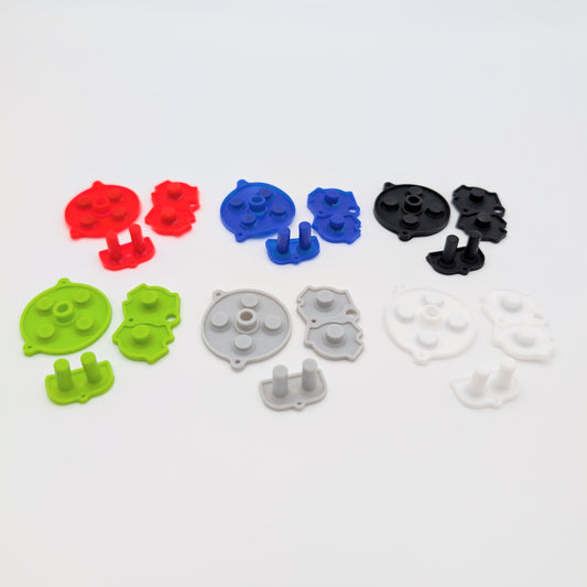 Game Boy Advance Silicone Pad Set – Button Contacts (6 Colours) GBA Replacement