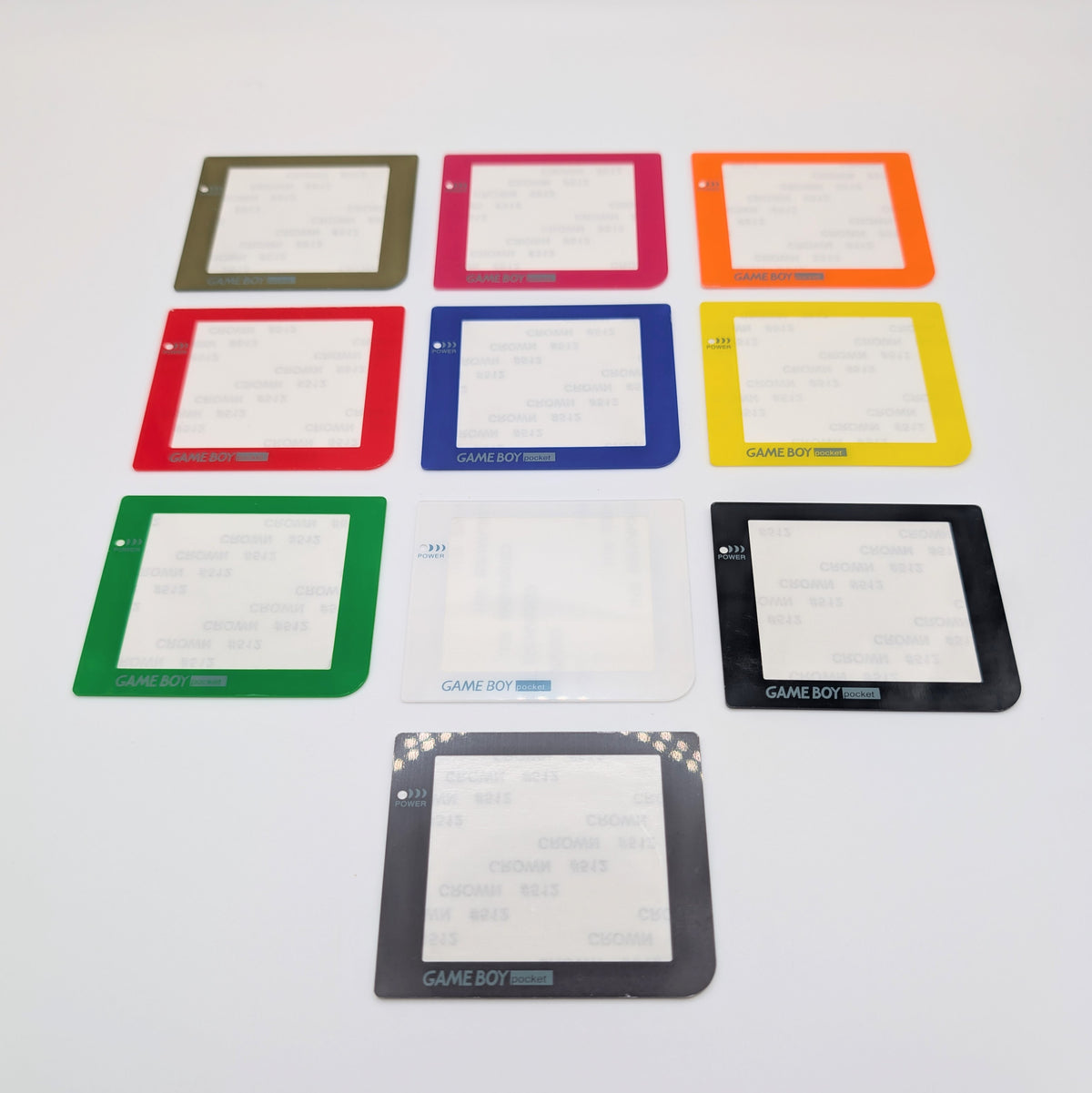 Game Boy Pocket Plastic Screen Lens Replacement | 10 Colours | Peel & Stick