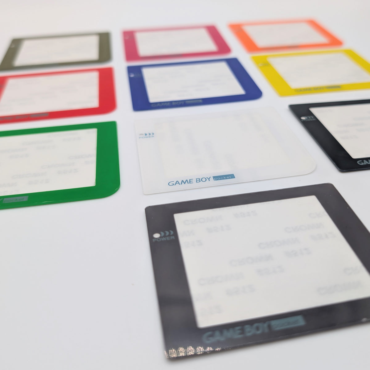 Game Boy Pocket Plastic Screen Lens Replacement | 10 Colours | Peel & Stick