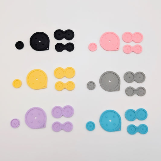 Game Boy Advance SP Silicone Rubber Button Contact Set | 6 Colours Available | AGS-001 & AGS-101